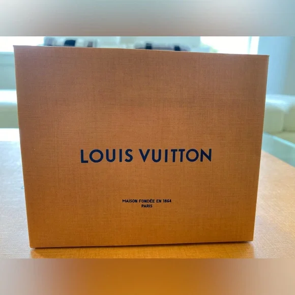 Authentic LV Paper Shopping Bags, Box w/ LV tissue paper & Ribbons - Picture 2 of 9